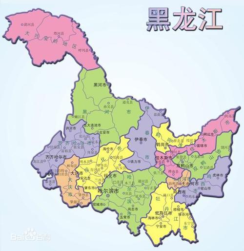 黑龙江省各市县地图-黑龙江各市区地图